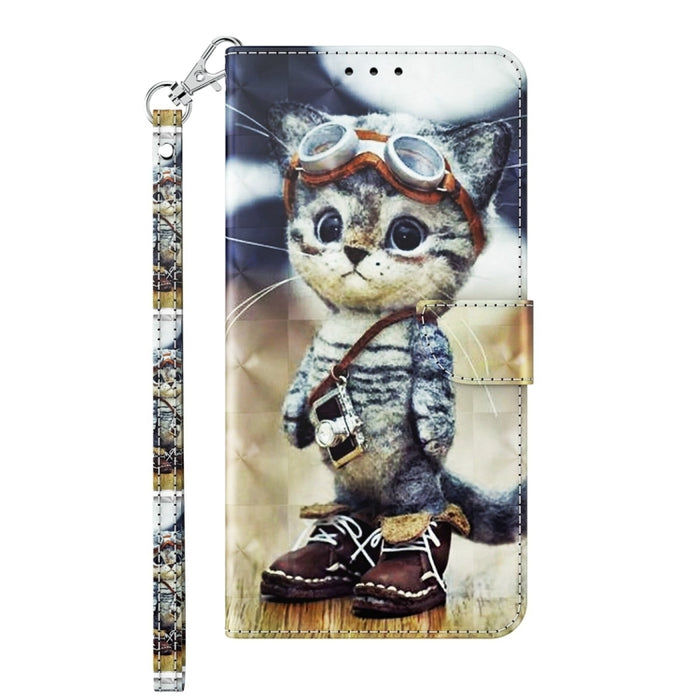 Estuche para teléfono de cuero con patrón pintado en 3D, For Xiaomi 12 Pro, For Xiaomi 12, For Xiaomi Redmi Note 10 Pro