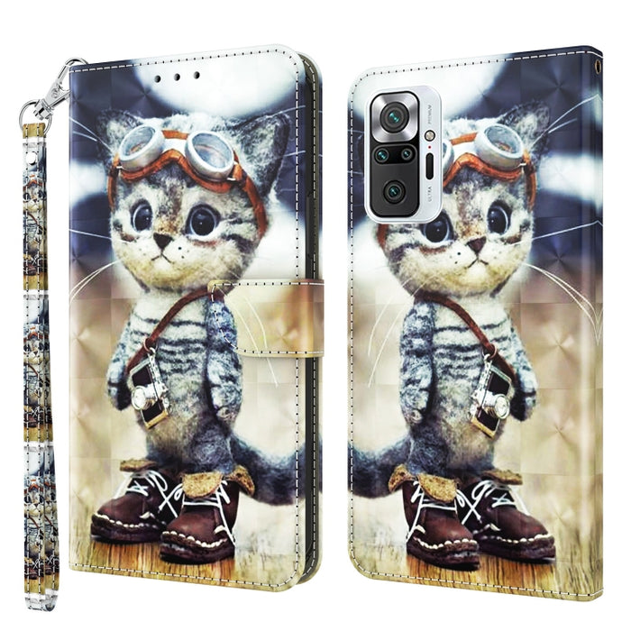 Estuche para teléfono de cuero con patrón pintado en 3D, For Xiaomi 12 Pro, For Xiaomi 12, For Xiaomi Redmi Note 10 Pro