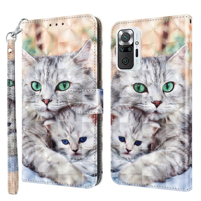 Estuche para teléfono de cuero con patrón pintado en 3D, For Xiaomi 12 Pro, For Xiaomi 12, For Xiaomi Redmi Note 10 Pro