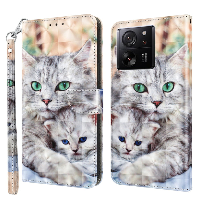 Estuche para teléfono de cuero con patrón pintado en 3D, For Xiaomi Redmi A3, For Xiaomi Redmi Note 13 4G, For Xiaomi Redmi Note 13 5G, For Xiaomi Redmi 13C, For Xiaomi Redmi Note 13 Pro+, For Xiaomi Redmi Note 13 Pro 5G, For Xiaomi 13T Pro            ...