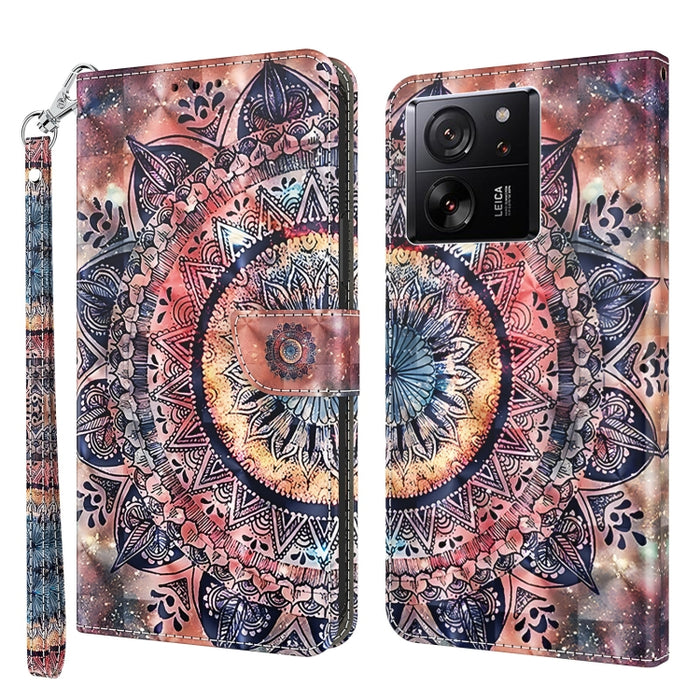 Estuche para teléfono de cuero con patrón pintado en 3D, For Xiaomi Redmi A3, For Xiaomi Redmi Note 13 4G, For Xiaomi Redmi Note 13 5G, For Xiaomi Redmi 13C, For Xiaomi Redmi Note 13 Pro+, For Xiaomi Redmi Note 13 Pro 5G, For Xiaomi 13T Pro            ...
