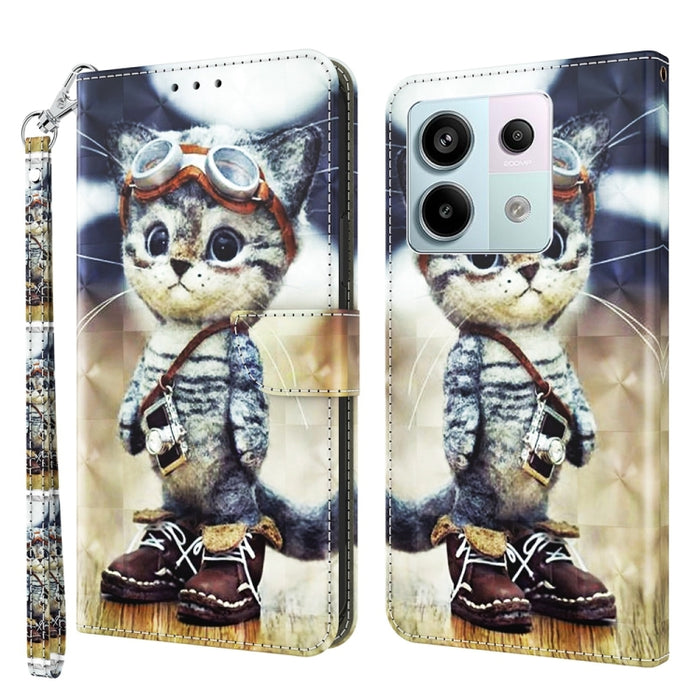 Estuche para teléfono de cuero con patrón pintado en 3D, For Xiaomi Redmi A3, For Xiaomi Redmi Note 13 4G, For Xiaomi Redmi Note 13 5G, For Xiaomi Redmi 13C, For Xiaomi Redmi Note 13 Pro+, For Xiaomi Redmi Note 13 Pro 5G, For Xiaomi 13T Pro            ...