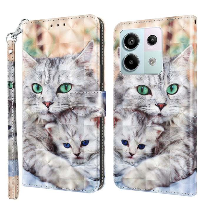Estuche para teléfono de cuero con patrón pintado en 3D, For Xiaomi Redmi A3, For Xiaomi Redmi Note 13 4G, For Xiaomi Redmi Note 13 5G, For Xiaomi Redmi 13C, For Xiaomi Redmi Note 13 Pro+, For Xiaomi Redmi Note 13 Pro 5G, For Xiaomi 13T Pro            ...