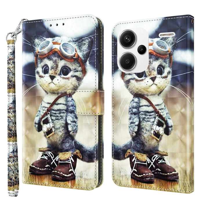 Estuche para teléfono de cuero con patrón pintado en 3D, For Xiaomi Redmi A3, For Xiaomi Redmi Note 13 4G, For Xiaomi Redmi Note 13 5G, For Xiaomi Redmi 13C, For Xiaomi Redmi Note 13 Pro+, For Xiaomi Redmi Note 13 Pro 5G, For Xiaomi 13T Pro            ...