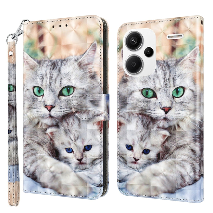 Estuche para teléfono de cuero con patrón pintado en 3D, For Xiaomi Redmi A3, For Xiaomi Redmi Note 13 4G, For Xiaomi Redmi Note 13 5G, For Xiaomi Redmi 13C, For Xiaomi Redmi Note 13 Pro+, For Xiaomi Redmi Note 13 Pro 5G, For Xiaomi 13T Pro            ...