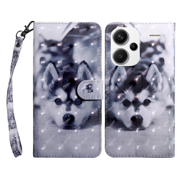 Estuche para teléfono de cuero con patrón pintado en 3D, For Xiaomi Redmi A3, For Xiaomi Redmi Note 13 4G, For Xiaomi Redmi Note 13 5G, For Xiaomi Redmi 13C, For Xiaomi Redmi Note 13 Pro+, For Xiaomi Redmi Note 13 Pro 5G, For Xiaomi 13T Pro            ...