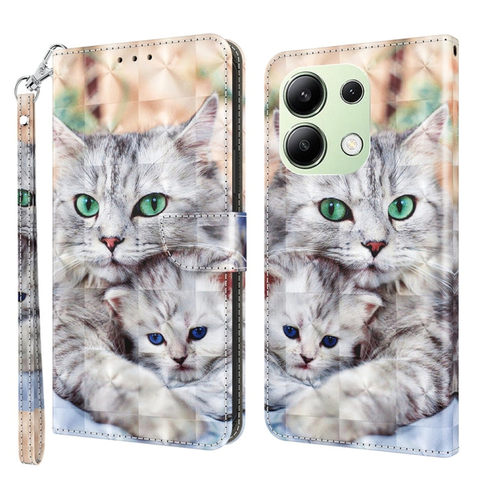 Estuche para teléfono de cuero con patrón pintado en 3D, For Xiaomi Redmi A3, For Xiaomi Redmi Note 13 4G, For Xiaomi Redmi Note 13 5G, For Xiaomi Redmi 13C, For Xiaomi Redmi Note 13 Pro+, For Xiaomi Redmi Note 13 Pro 5G, For Xiaomi 13T Pro            ...