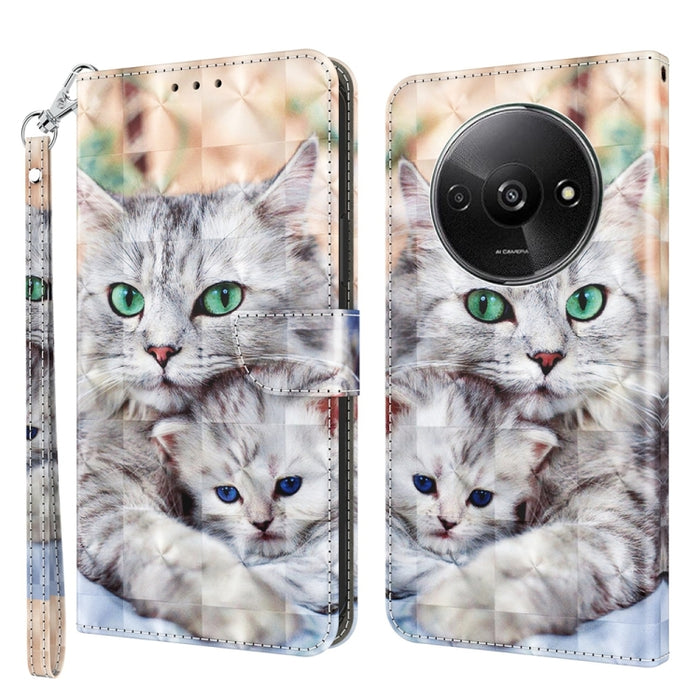Estuche para teléfono de cuero con patrón pintado en 3D, For Xiaomi Redmi A3, For Xiaomi Redmi Note 13 4G, For Xiaomi Redmi Note 13 5G, For Xiaomi Redmi 13C, For Xiaomi Redmi Note 13 Pro+, For Xiaomi Redmi Note 13 Pro 5G, For Xiaomi 13T Pro            ...