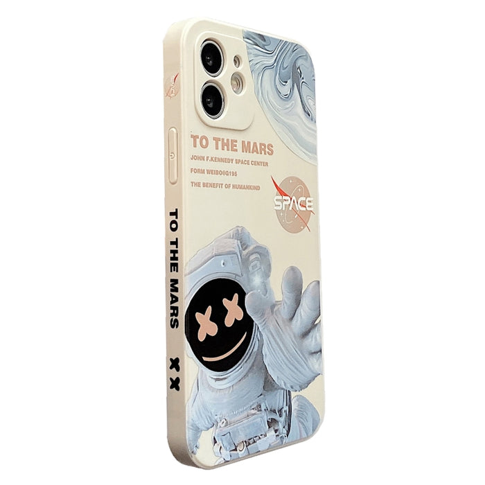 Estuche para teléfono a prueba de golpes con patrón de astronauta marciano