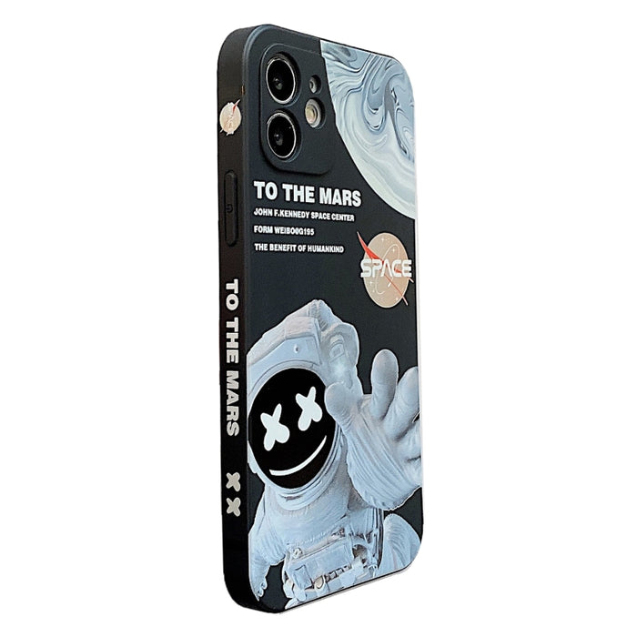 Estuche para teléfono a prueba de golpes con patrón de astronauta marciano