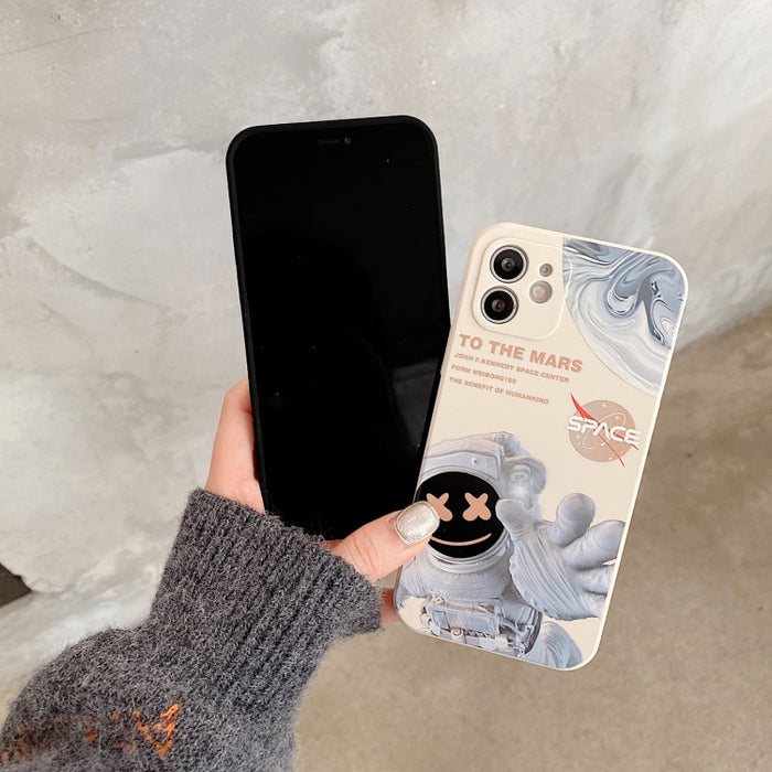 Estuche para teléfono a prueba de golpes con patrón de astronauta marciano