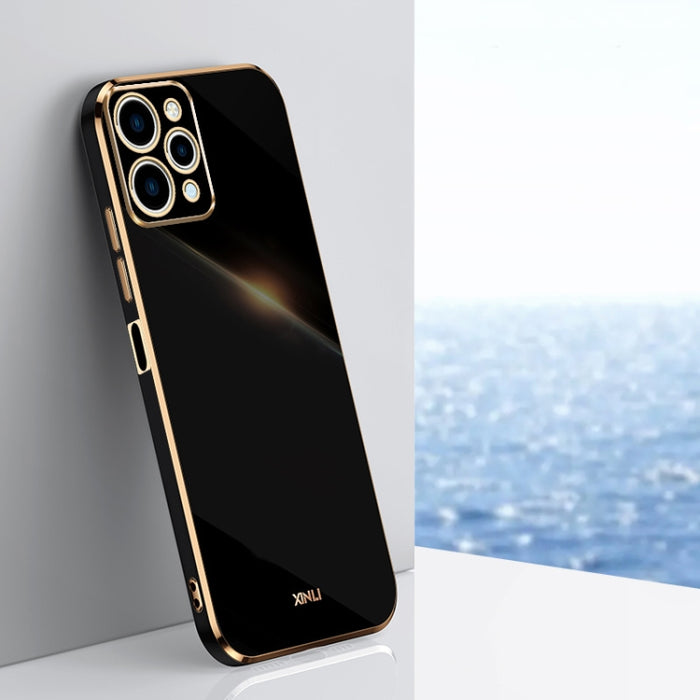 XINLI Straight Edge 6D Electroplate TPU Funda para teléfono, For Xiaomi Redmi Note 12S 4G, For Xiaomi Redmi Note 12 Pro 4G, For Xiaomi Redmi Note 12 Turbo, For Xiaomi Civi 3 5G, For Xiaomi Poco C55 4G, For Xiaomi Redmi Note 12 5G Global