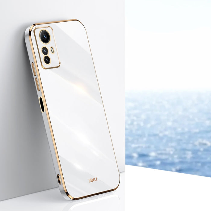 XINLI Straight Edge 6D Electroplate TPU Funda para teléfono, For Xiaomi Redmi Note 12S 4G, For Xiaomi Redmi Note 12 Pro 4G, For Xiaomi Redmi Note 12 Turbo, For Xiaomi Civi 3 5G, For Xiaomi Poco C55 4G, For Xiaomi Redmi Note 12 5G Global
