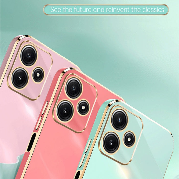 XINLI Straight Edge 6D Electroplate TPU Funda para teléfono, For Xiaomi Redmi Note 12S 4G, For Xiaomi Redmi Note 12 Pro 4G, For Xiaomi Redmi Note 12 Turbo, For Xiaomi Civi 3 5G, For Xiaomi Poco C55 4G, For Xiaomi Redmi Note 12 5G Global