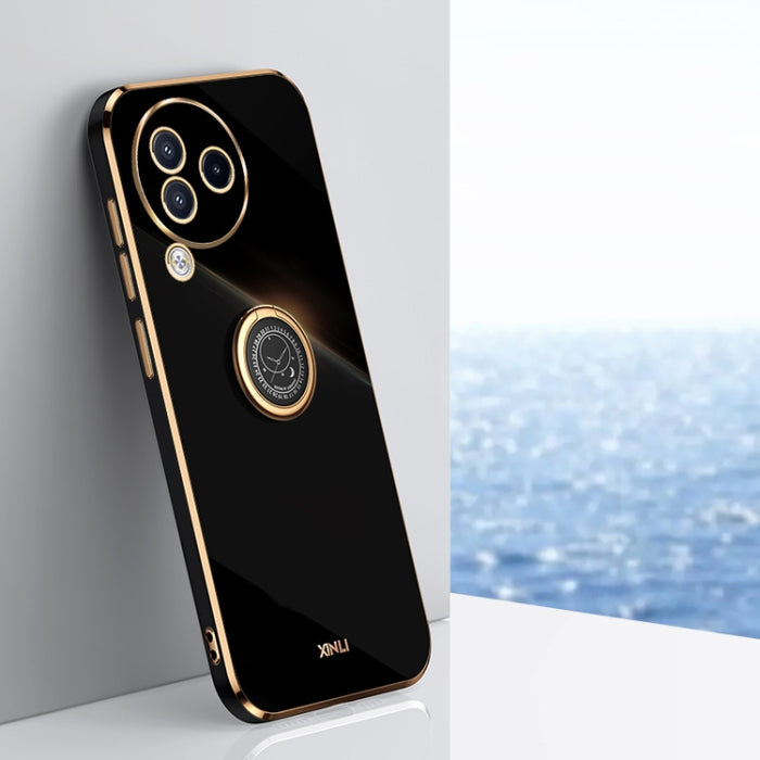 XINLI Straight Edge 6D Electroplate TPU Funda para teléfono con soporte para anillo, For Xiaomi Redmi K70, For Xiaomi Redmi 12 4G, For Xiaomi Redmi Note 12S 4G, For Xiaomi Redmi Note 12 Pro 4G, For Xiaomi Redmi Note 12 Turbo, For Xiaomi Civi 3 5G      ...
