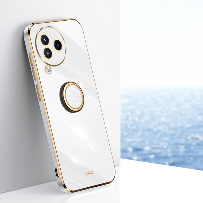 XINLI Straight Edge 6D Electroplate TPU Funda para teléfono con soporte para anillo, For Xiaomi Redmi K70, For Xiaomi Redmi 12 4G, For Xiaomi Redmi Note 12S 4G, For Xiaomi Redmi Note 12 Pro 4G, For Xiaomi Redmi Note 12 Turbo, For Xiaomi Civi 3 5G      ...