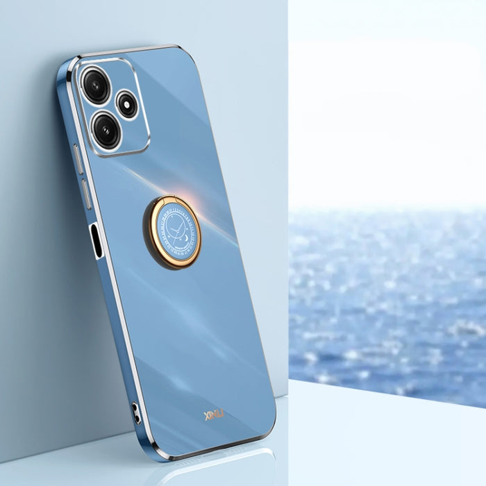 XINLI Straight Edge 6D Electroplate TPU Funda para teléfono con soporte para anillo, For Redmi 14C 4G, For Xiaomi Redmi Note 13 Pro 4G, For Xiaomi Redmi Note 13 4G, For Xiaomi Redmi 13C 5G, For Xiaomi Redmi K70E, For Xiaomi 14 Pro, For Xiaomi 14       ...