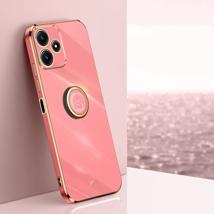 XINLI Straight Edge 6D Electroplate TPU Funda para teléfono con soporte para anillo, For Redmi 14C 4G, For Xiaomi Redmi Note 13 Pro 4G, For Xiaomi Redmi Note 13 4G, For Xiaomi Redmi 13C 5G, For Xiaomi Redmi K70E, For Xiaomi 14 Pro, For Xiaomi 14       ...