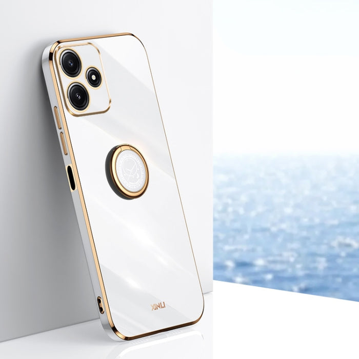 XINLI Straight Edge 6D Electroplate TPU Funda para teléfono con soporte para anillo, For Redmi 14C 4G, For Xiaomi Redmi Note 13 Pro 4G, For Xiaomi Redmi Note 13 4G, For Xiaomi Redmi 13C 5G, For Xiaomi Redmi K70E, For Xiaomi 14 Pro, For Xiaomi 14       ...