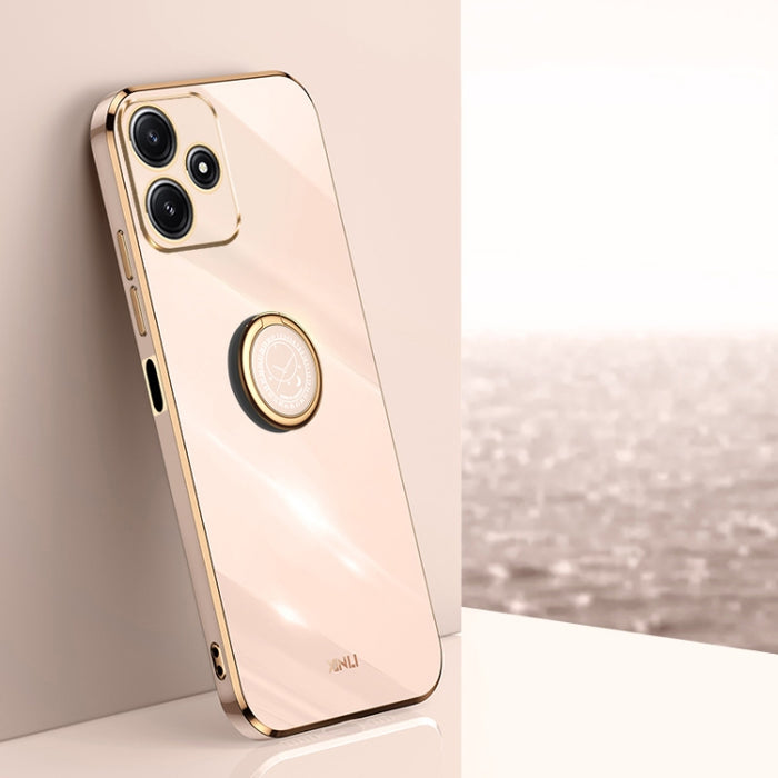 XINLI Straight Edge 6D Electroplate TPU Funda para teléfono con soporte para anillo, For Redmi 14C 4G, For Xiaomi Redmi Note 13 Pro 4G, For Xiaomi Redmi Note 13 4G, For Xiaomi Redmi 13C 5G, For Xiaomi Redmi K70E, For Xiaomi 14 Pro, For Xiaomi 14       ...