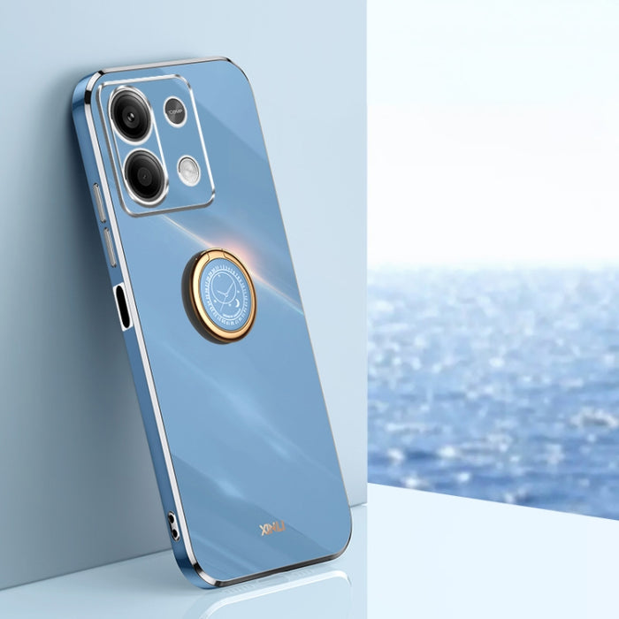 XINLI Straight Edge 6D Electroplate TPU Funda para teléfono con soporte para anillo, For Redmi 14C 4G, For Xiaomi Redmi Note 13 Pro 4G, For Xiaomi Redmi Note 13 4G, For Xiaomi Redmi 13C 5G, For Xiaomi Redmi K70E, For Xiaomi 14 Pro, For Xiaomi 14       ...