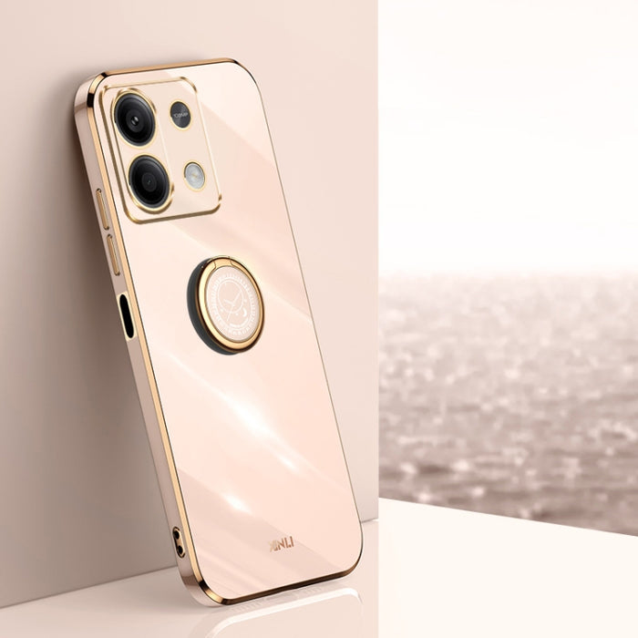 XINLI Straight Edge 6D Electroplate TPU Funda para teléfono con soporte para anillo, For Redmi 14C 4G, For Xiaomi Redmi Note 13 Pro 4G, For Xiaomi Redmi Note 13 4G, For Xiaomi Redmi 13C 5G, For Xiaomi Redmi K70E, For Xiaomi 14 Pro, For Xiaomi 14       ...