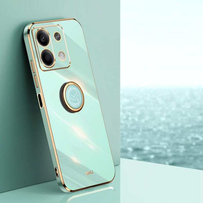 XINLI Straight Edge 6D Electroplate TPU Funda para teléfono con soporte para anillo, For Redmi 14C 4G, For Xiaomi Redmi Note 13 Pro 4G, For Xiaomi Redmi Note 13 4G, For Xiaomi Redmi 13C 5G, For Xiaomi Redmi K70E, For Xiaomi 14 Pro, For Xiaomi 14       ...