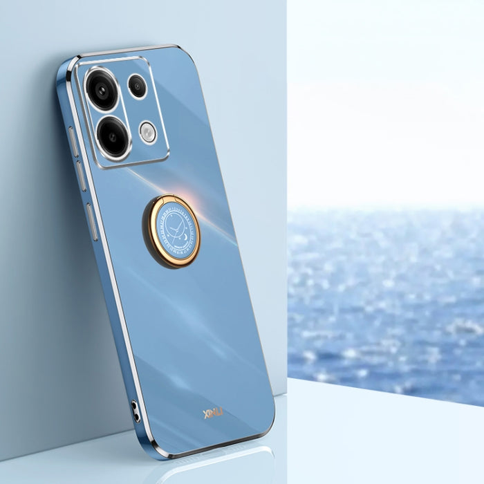 XINLI Straight Edge 6D Electroplate TPU Funda para teléfono con soporte para anillo, For Redmi 14C 4G, For Xiaomi Redmi Note 13 Pro 4G, For Xiaomi Redmi Note 13 4G, For Xiaomi Redmi 13C 5G, For Xiaomi Redmi K70E, For Xiaomi 14 Pro, For Xiaomi 14       ...