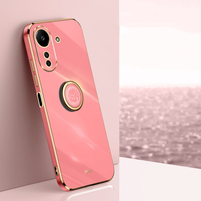 XINLI Straight Edge 6D Electroplate TPU Funda para teléfono con soporte para anillo, For Redmi 14C 4G, For Xiaomi Redmi Note 13 Pro 4G, For Xiaomi Redmi Note 13 4G, For Xiaomi Redmi 13C 5G, For Xiaomi Redmi K70E, For Xiaomi 14 Pro, For Xiaomi 14       ...