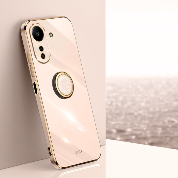 XINLI Straight Edge 6D Electroplate TPU Funda para teléfono con soporte para anillo, For Redmi 14C 4G, For Xiaomi Redmi Note 13 Pro 4G, For Xiaomi Redmi Note 13 4G, For Xiaomi Redmi 13C 5G, For Xiaomi Redmi K70E, For Xiaomi 14 Pro, For Xiaomi 14       ...