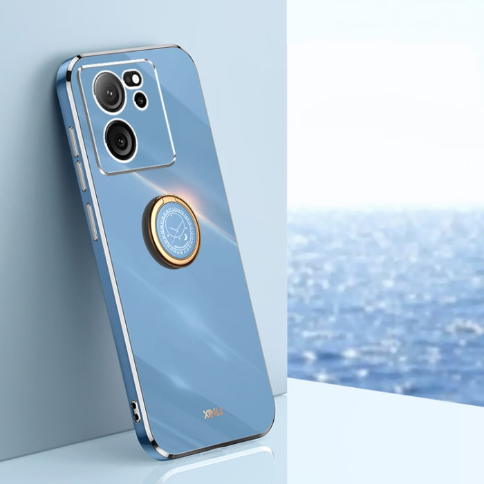 XINLI Straight Edge 6D Electroplate TPU Funda para teléfono con soporte para anillo, For Redmi 14C 4G, For Xiaomi Redmi Note 13 Pro 4G, For Xiaomi Redmi Note 13 4G, For Xiaomi Redmi 13C 5G, For Xiaomi Redmi K70E, For Xiaomi 14 Pro, For Xiaomi 14       ...