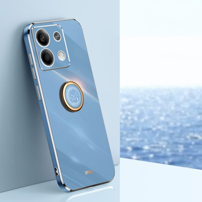 XINLI Straight Edge 6D Electroplate TPU Funda para teléfono con soporte para anillo, For Redmi 14C 4G, For Xiaomi Redmi Note 13 Pro 4G, For Xiaomi Redmi Note 13 4G, For Xiaomi Redmi 13C 5G, For Xiaomi Redmi K70E, For Xiaomi 14 Pro, For Xiaomi 14       ...