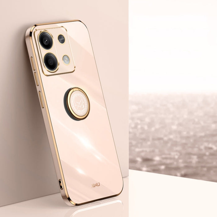 XINLI Straight Edge 6D Electroplate TPU Funda para teléfono con soporte para anillo, For Redmi 14C 4G, For Xiaomi Redmi Note 13 Pro 4G, For Xiaomi Redmi Note 13 4G, For Xiaomi Redmi 13C 5G, For Xiaomi Redmi K70E, For Xiaomi 14 Pro, For Xiaomi 14       ...