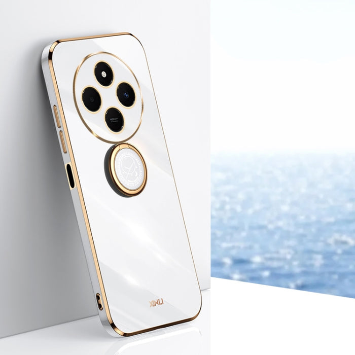 XINLI Straight Edge 6D Electroplate TPU Funda para teléfono con soporte para anillo, For Redmi 14C 4G, For Xiaomi Redmi Note 13 Pro 4G, For Xiaomi Redmi Note 13 4G, For Xiaomi Redmi 13C 5G, For Xiaomi Redmi K70E, For Xiaomi 14 Pro, For Xiaomi 14       ...