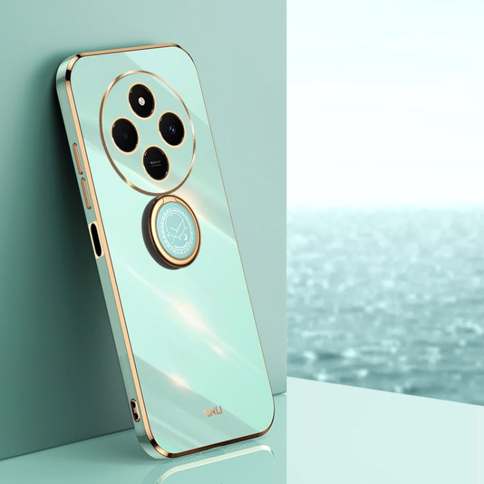 XINLI Straight Edge 6D Electroplate TPU Funda para teléfono con soporte para anillo, For Redmi 14C 4G, For Xiaomi Redmi Note 13 Pro 4G, For Xiaomi Redmi Note 13 4G, For Xiaomi Redmi 13C 5G, For Xiaomi Redmi K70E, For Xiaomi 14 Pro, For Xiaomi 14       ...