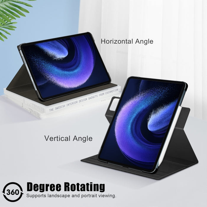 Estuche para tableta de cuero inteligente con soporte de rotación 360, For Xiaomi Pad 6 / 6 Pro