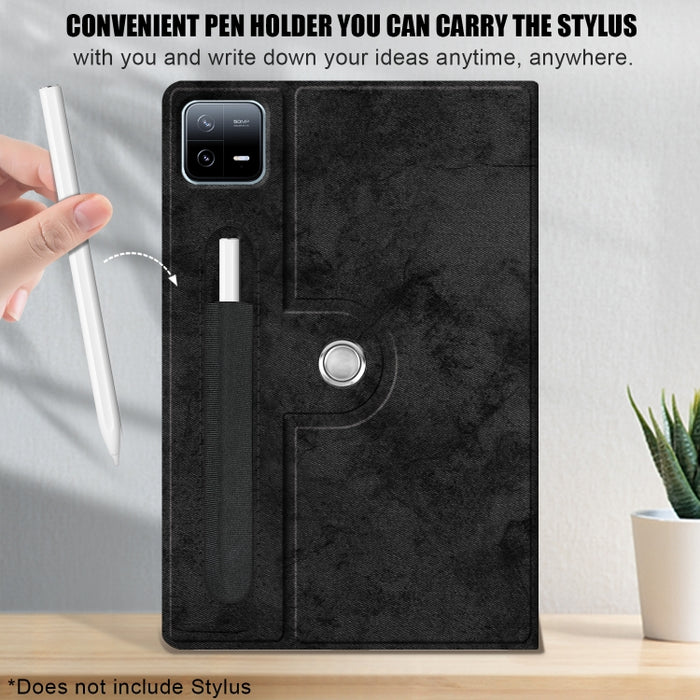 Estuche para tableta de cuero inteligente con soporte de rotación 360, For Xiaomi Pad 6 / 6 Pro