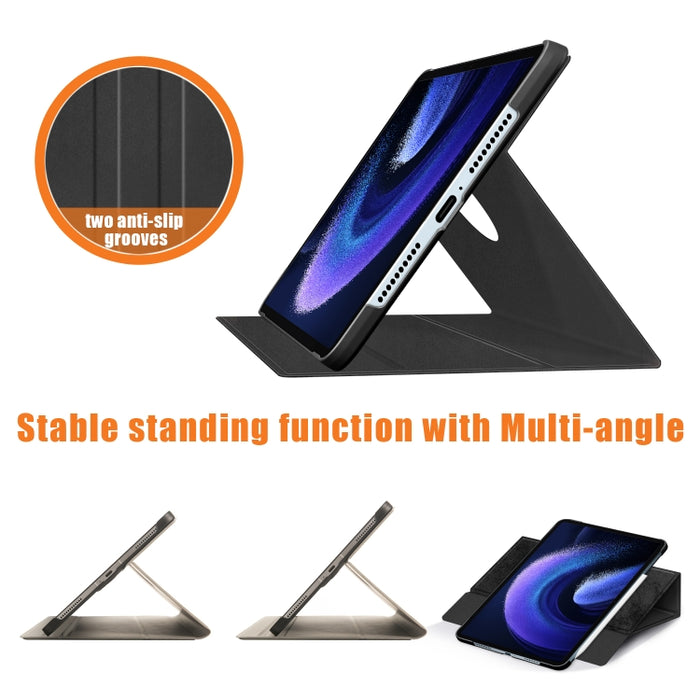 Estuche para tableta de cuero inteligente con soporte de rotación 360, For Xiaomi Pad 6 / 6 Pro