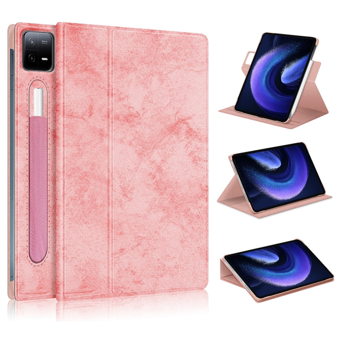 Estuche para tableta de cuero inteligente con soporte de rotación 360, For Xiaomi Pad 6 / 6 Pro