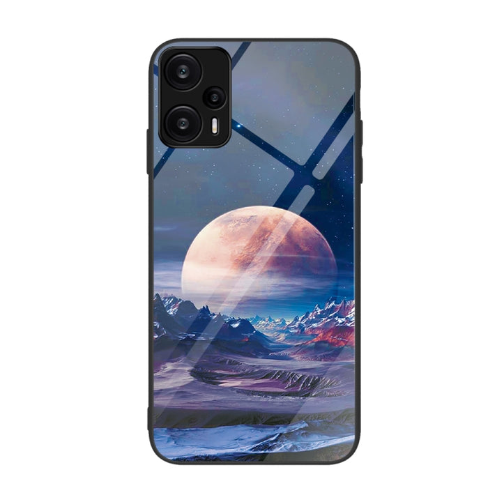 Caja de teléfono de vidrio pintado colorido, For Xiaomi Redmi Note 12 4G Global, For Xiaomi Redmi Note 12 Turbo