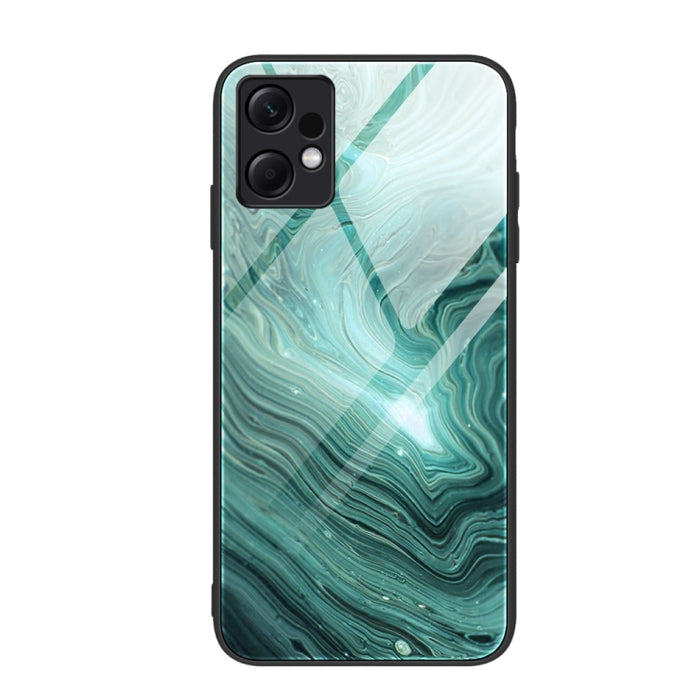 Estuche protector de teléfono de vidrio con patrón de mármol, For Xiaomi Redmi Note 12 4G Global, For Xiaomi Redmi Note 12 Turbo