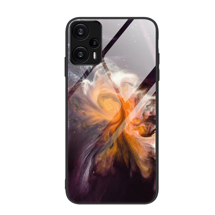 Estuche protector de teléfono de vidrio con patrón de mármol, For Xiaomi Redmi Note 12 4G Global, For Xiaomi Redmi Note 12 Turbo