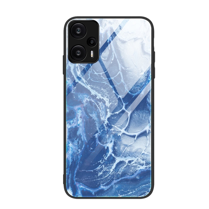Estuche protector de teléfono de vidrio con patrón de mármol, For Xiaomi Redmi Note 12 4G Global, For Xiaomi Redmi Note 12 Turbo