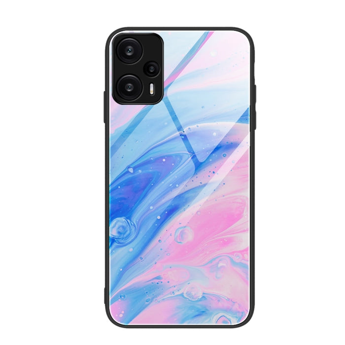 Estuche protector de teléfono de vidrio con patrón de mármol, For Xiaomi Redmi Note 12 4G Global, For Xiaomi Redmi Note 12 Turbo