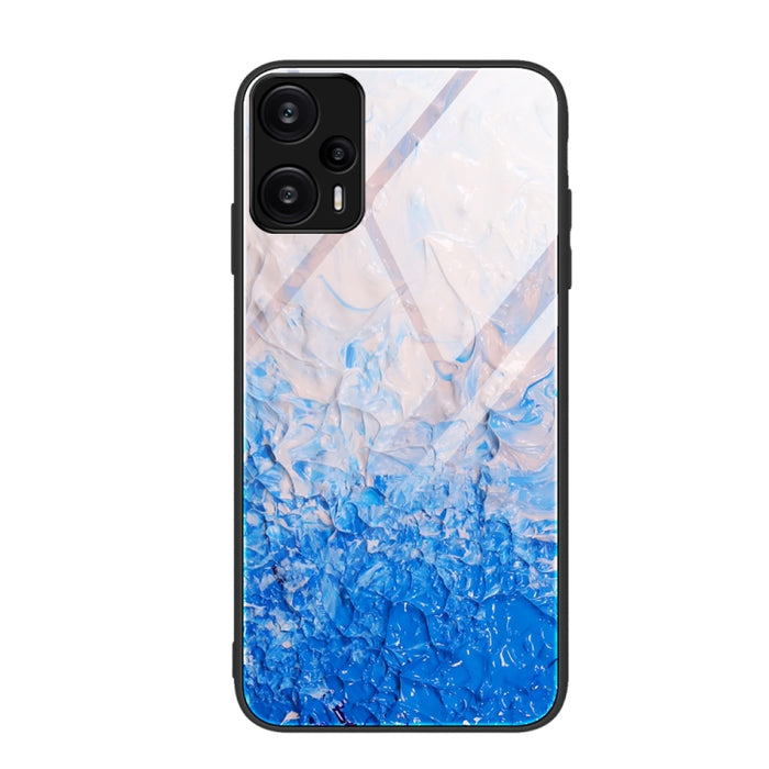 Estuche protector de teléfono de vidrio con patrón de mármol, For Xiaomi Redmi Note 12 4G Global, For Xiaomi Redmi Note 12 Turbo