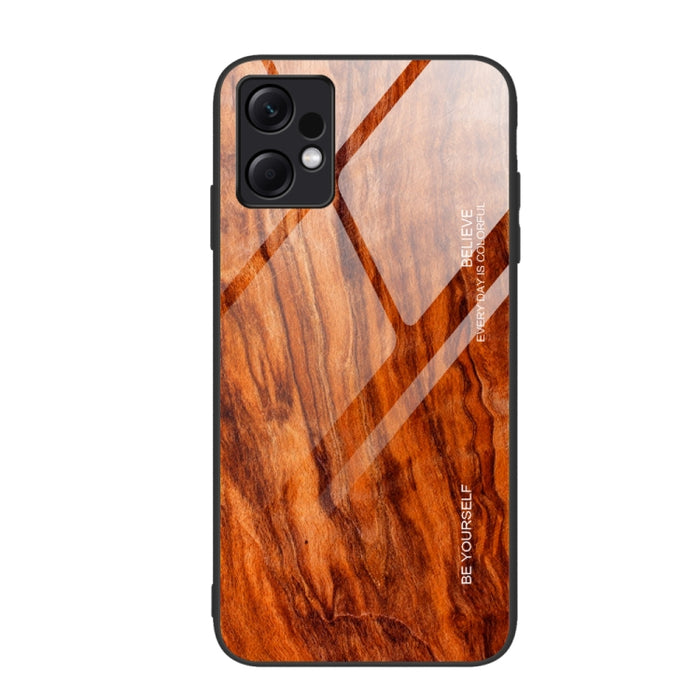 Caja de teléfono de TPU de vidrio de grano de madera, For Xiaomi Redmi Note 12 4G Global, For Xiaomi Redmi Note 12 Turbo