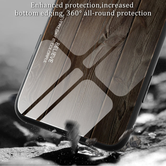 Caja de teléfono de TPU de vidrio de grano de madera, For Xiaomi Redmi Note 12 4G Global, For Xiaomi Redmi Note 12 Turbo