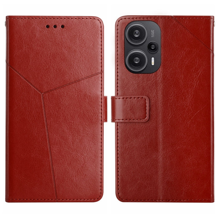 Estuche para teléfono con tapa de cuero con patrón en forma de Y, For Redmi Note 13 Pro 4G / POCO M6 Pro 4G, For Xiaomi Redmi 13 4G Global / 5G Global, For Xiaomi Redmi A3, For Xiaomi Redmi Note 13 4G, For Xiaomi Redmi 13C 5G, For Xiaomi 14 Ultra      ...