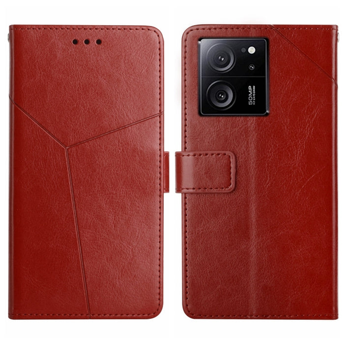 Estuche para teléfono con tapa de cuero con patrón en forma de Y, For Redmi Note 13 Pro 4G / POCO M6 Pro 4G, For Xiaomi Redmi 13 4G Global / 5G Global, For Xiaomi Redmi A3, For Xiaomi Redmi Note 13 4G, For Xiaomi Redmi 13C 5G, For Xiaomi 14 Ultra      ...
