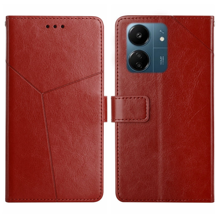 Estuche para teléfono con tapa de cuero con patrón en forma de Y, For Redmi Note 13 Pro 4G / POCO M6 Pro 4G, For Xiaomi Redmi 13 4G Global / 5G Global, For Xiaomi Redmi A3, For Xiaomi Redmi Note 13 4G, For Xiaomi Redmi 13C 5G, For Xiaomi 14 Ultra      ...